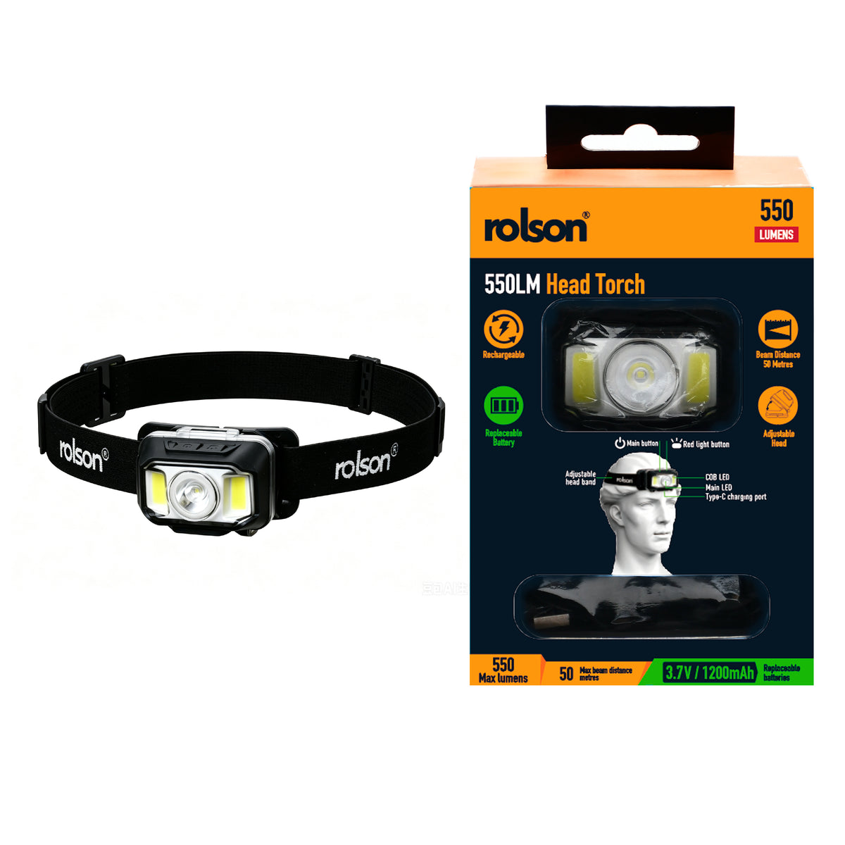 PRE-ORDER: 550LM Head Torch