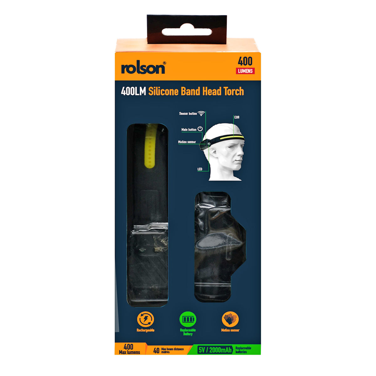 PRE-ORDER: 400LM Silicone Band Head Torch
