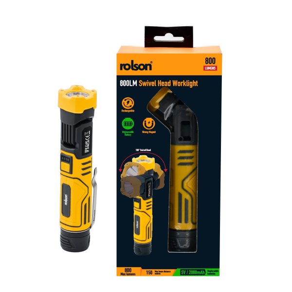 PRE-ORDER: 800LM Swivel Head Worklight