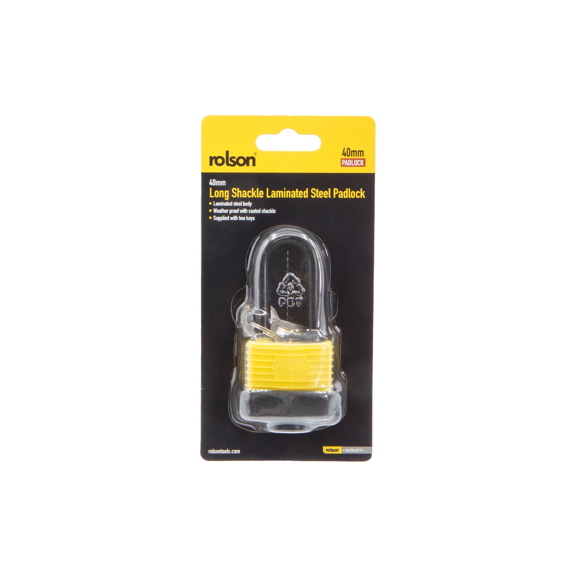 40mm Long Shackle Laminated Steel Padlock