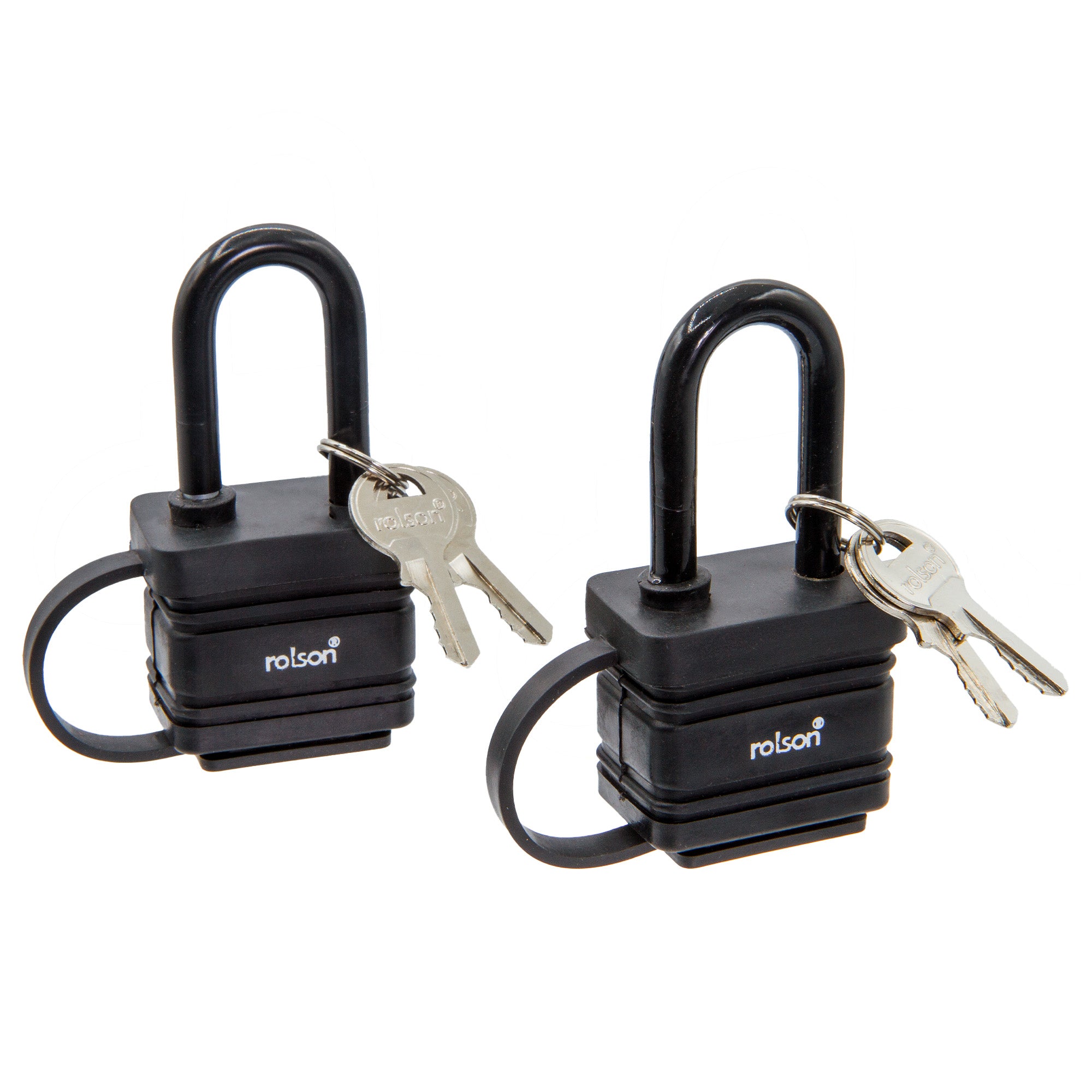 2 Piece 40mm Long Shackle Laminated Steel Padlocks
