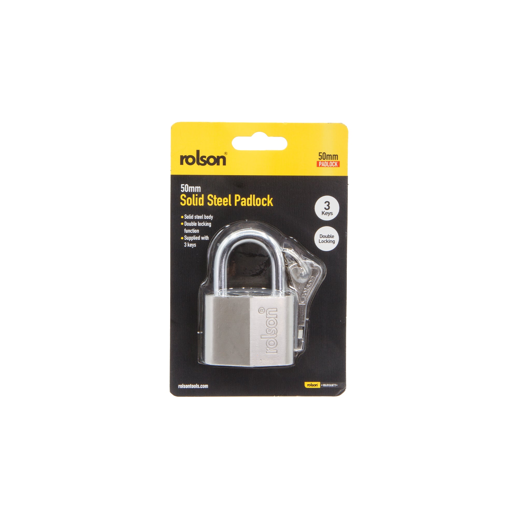 50mm Solid Steel Padlock