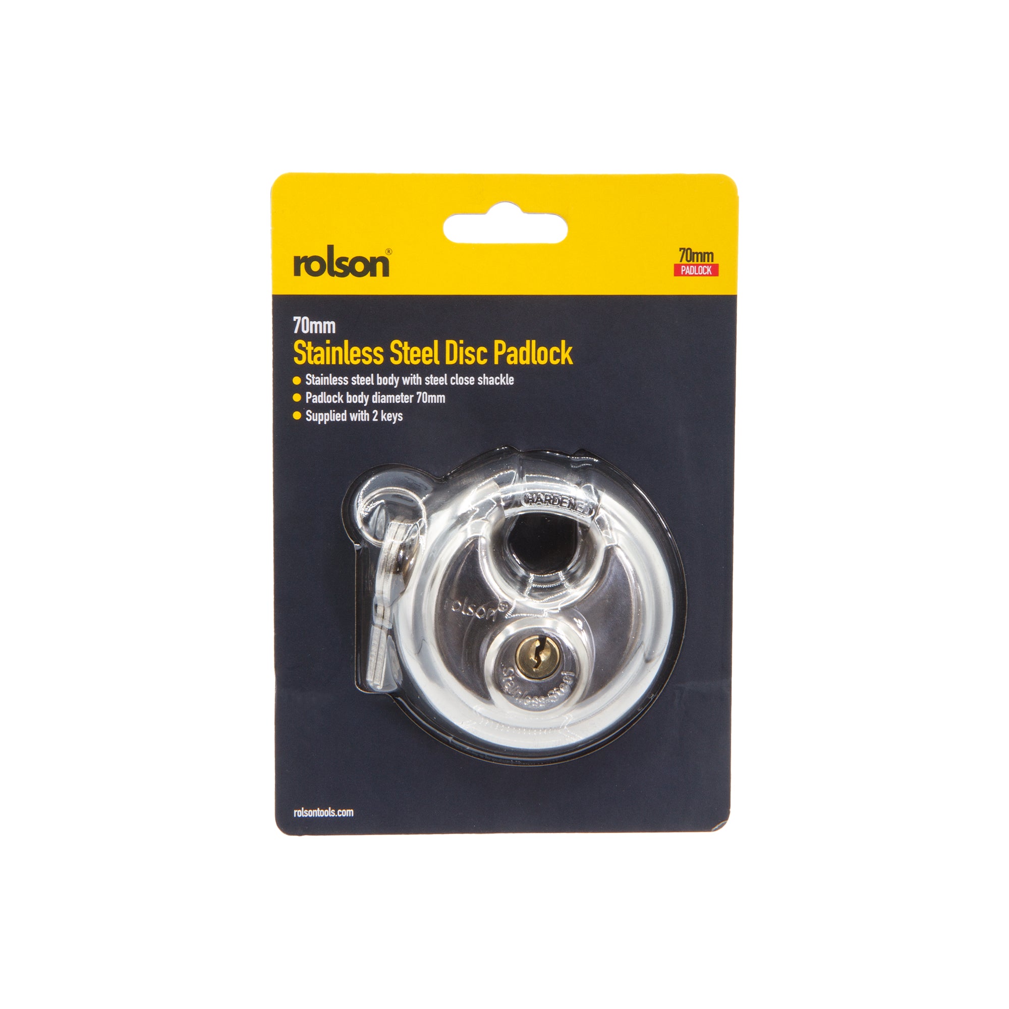 70mm Stainless Steel Disc Padlock