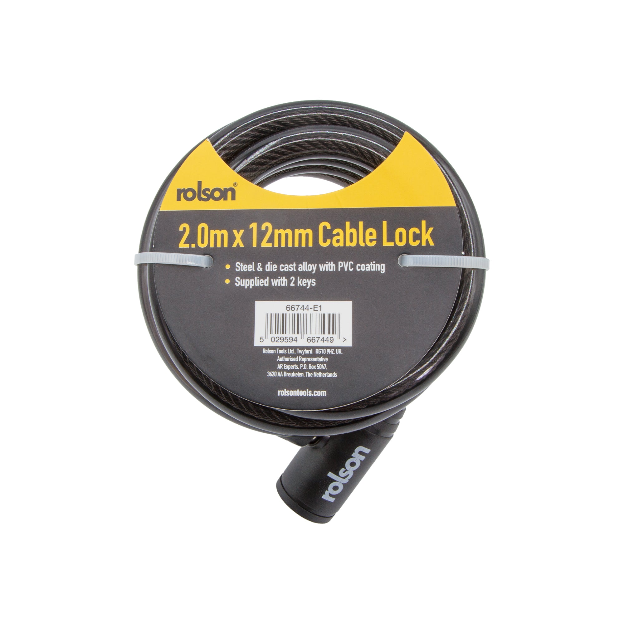 2m x 12mm Cable Lock