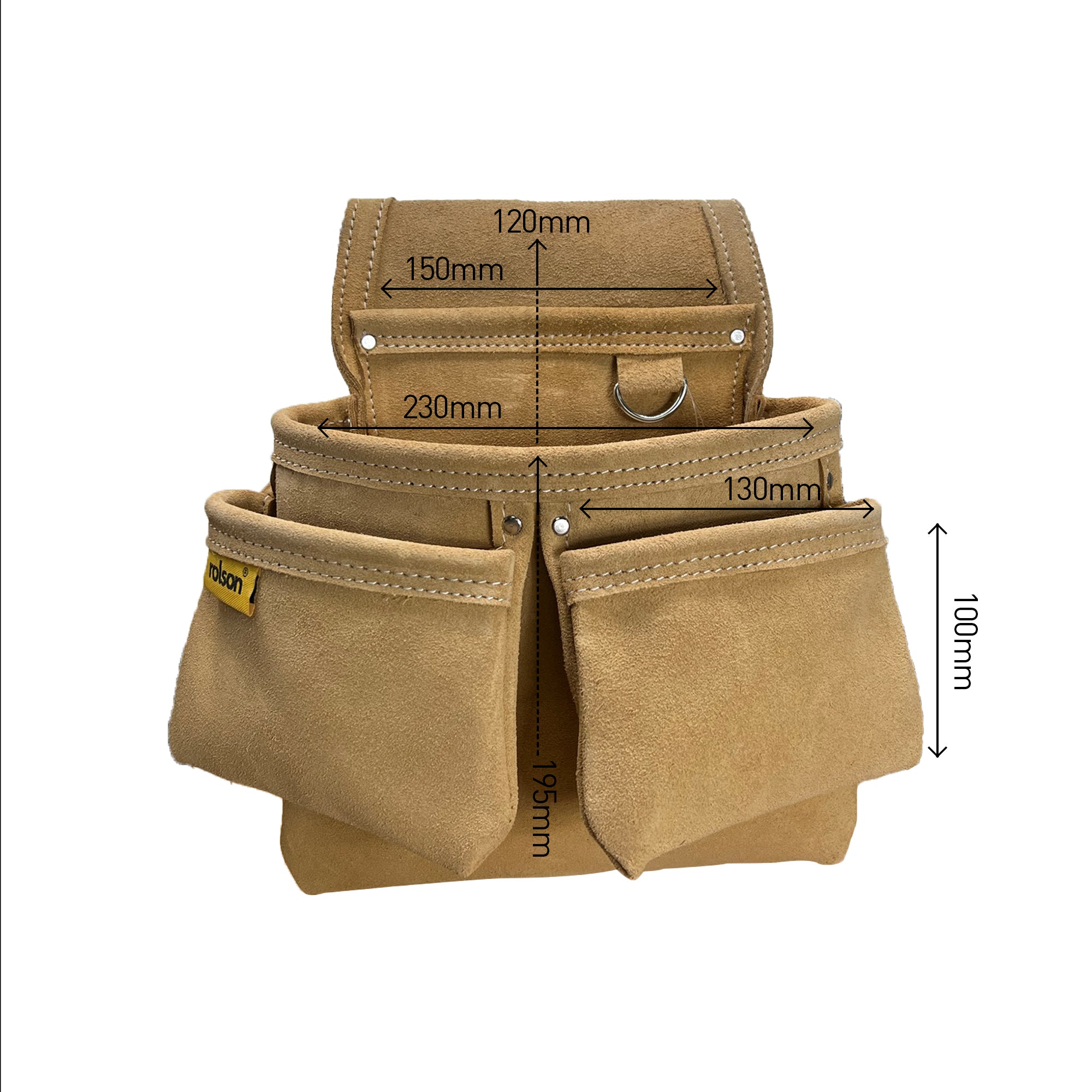 Large Leather Organiser Pouch with Belt Loop