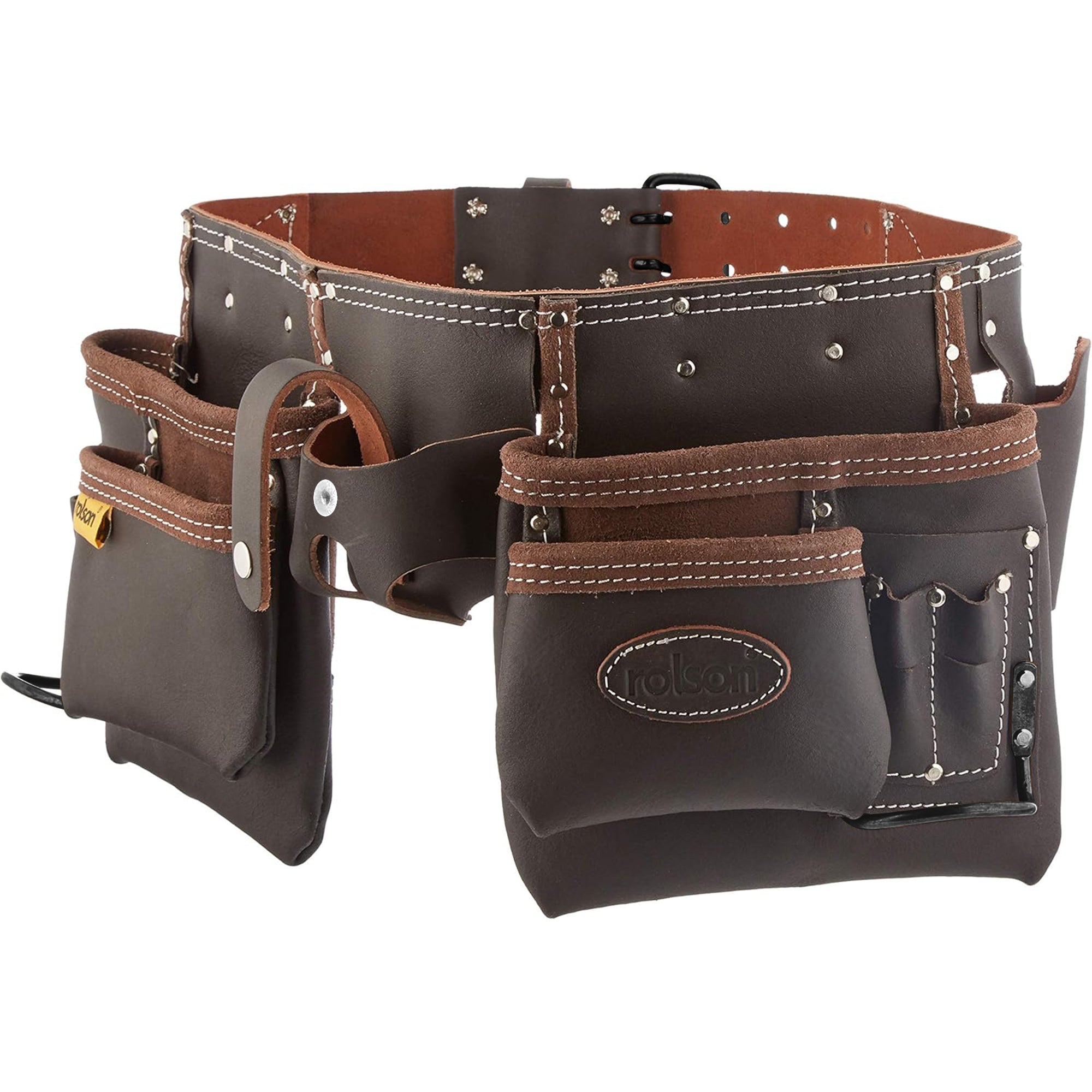 10 Pocket Professional Double Oil Tanned Leather Tool Pouch