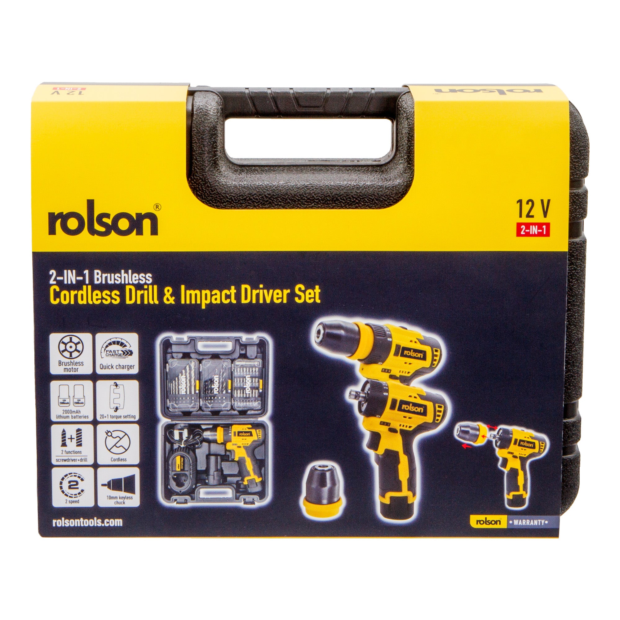 2-in-1 Cordless Drill & Impact Driver Set