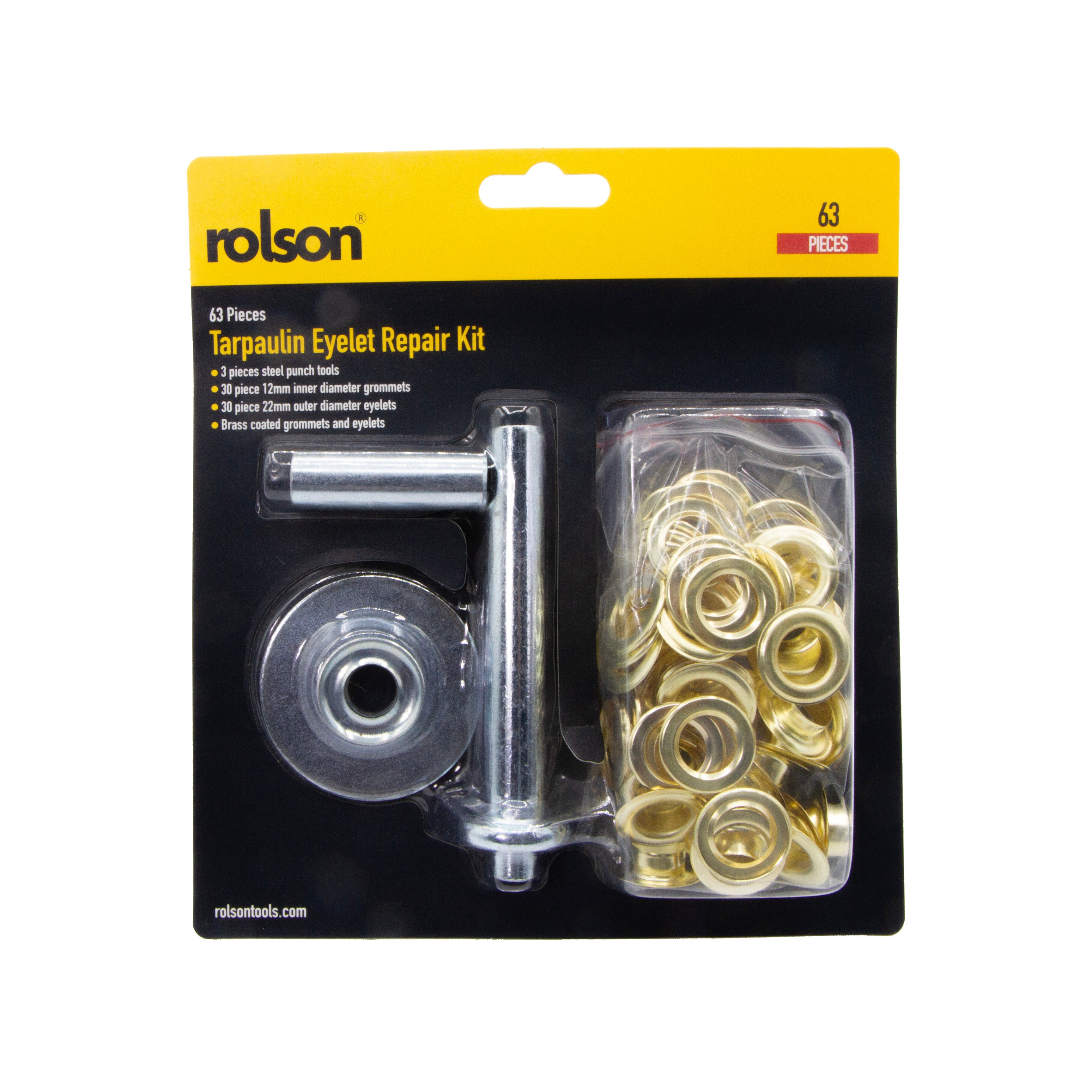 63 Piece Tarpaulin Eyelet Repair Kit