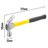 8oz Fibreglass Shaft Claw Hammer