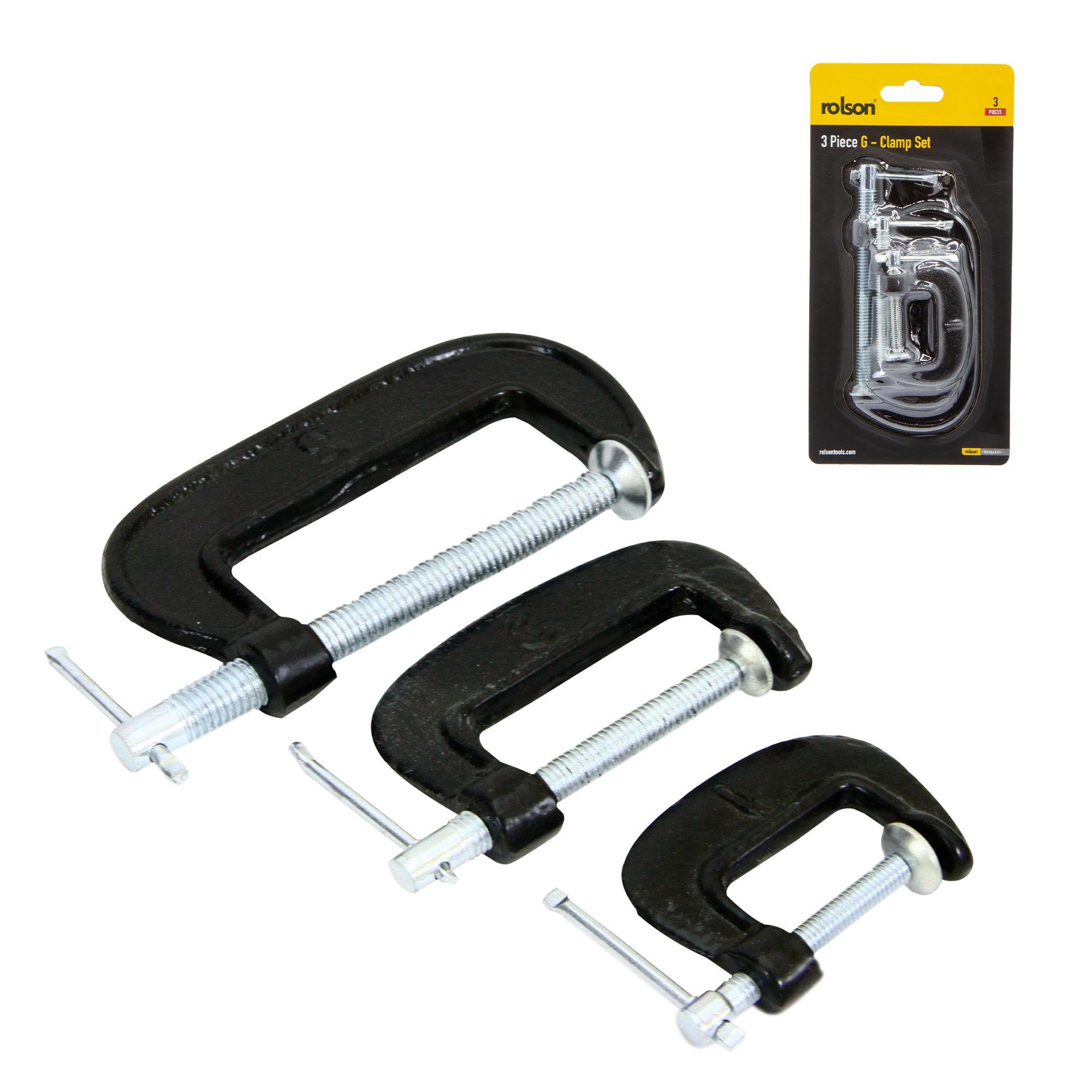 3 Piece G Clamp Set