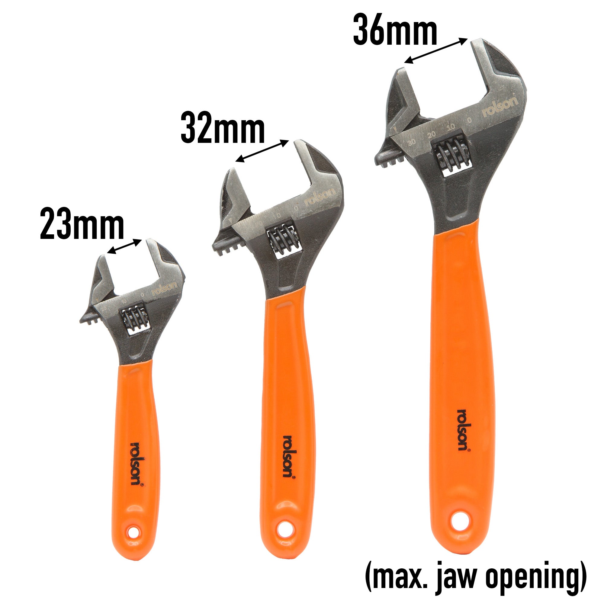 3 Piece Adjustable Wrench Set