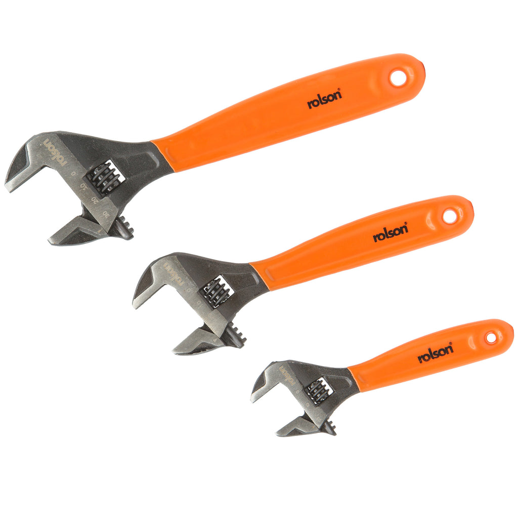 3 Piece Adjustable Wrench Set