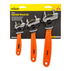 3 Piece Adjustable Wrench Set