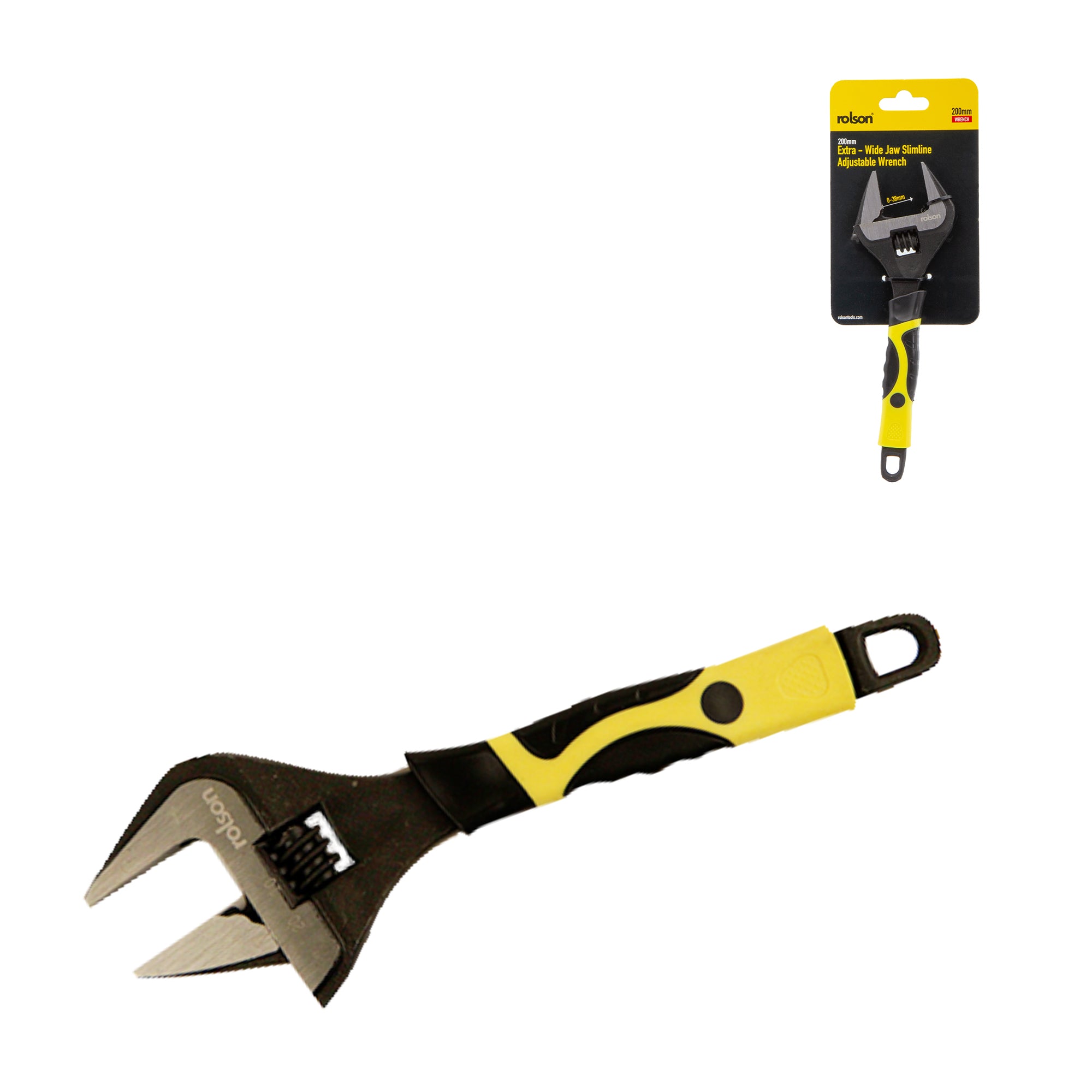 200mm Extra Wide Jaw Slimline Adjustable Wrench