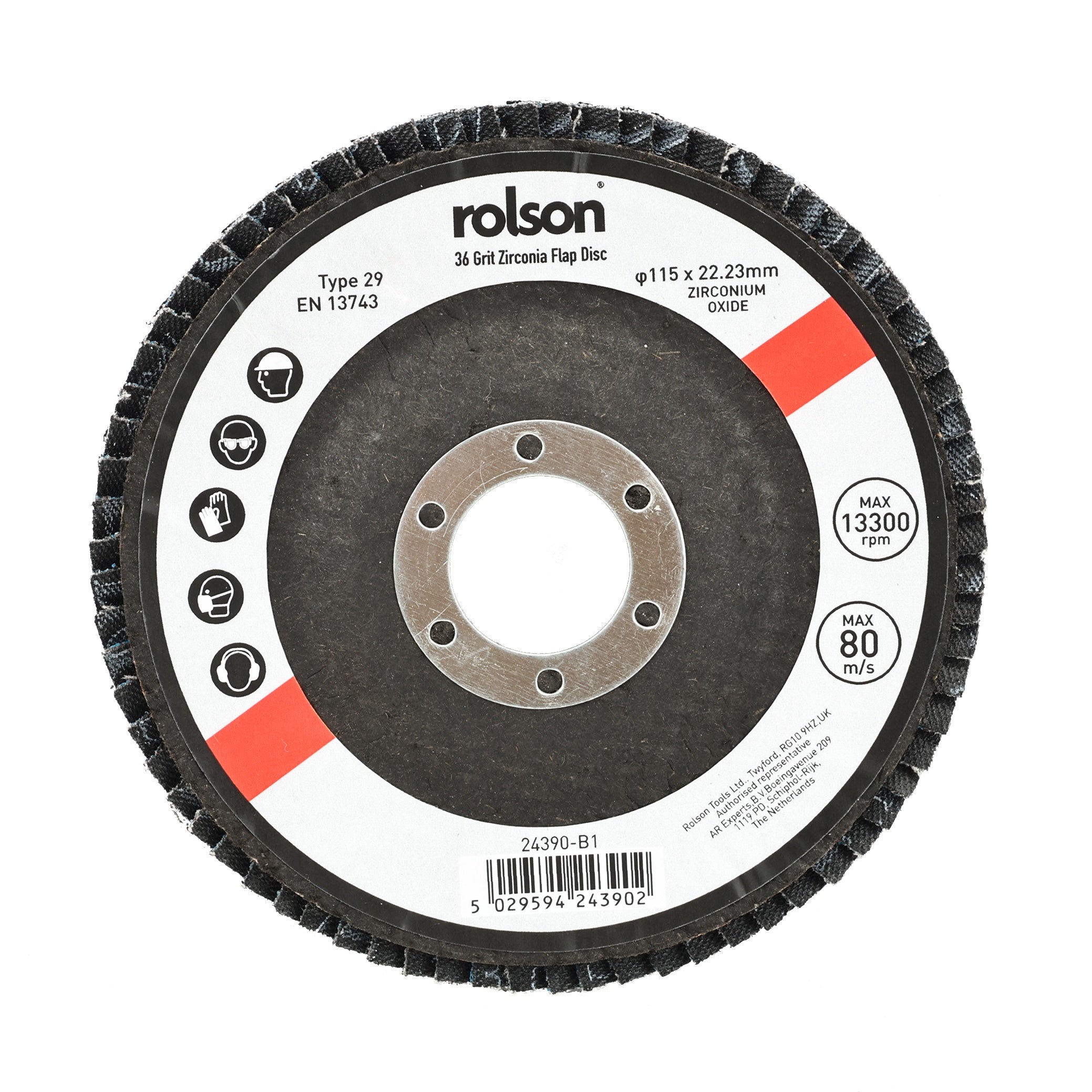 115mm 36 Grit Zirconia Flap Disc