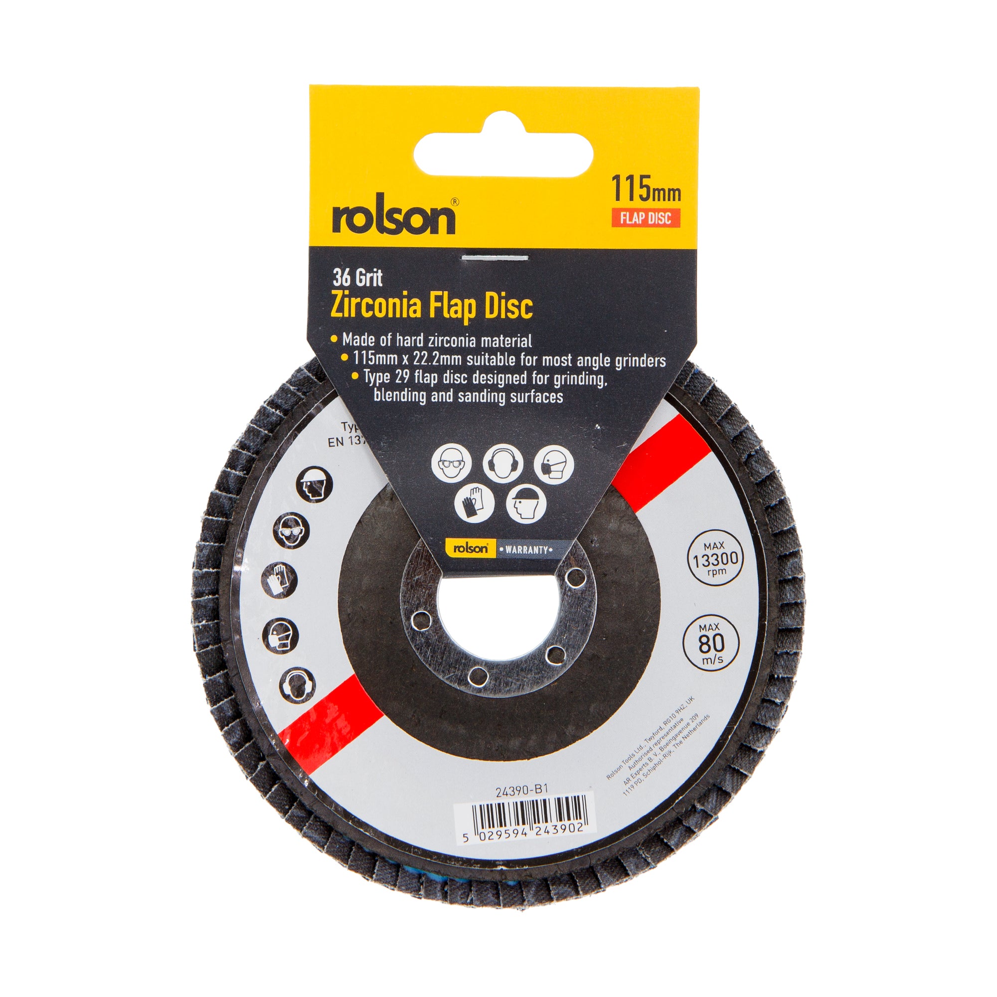 115mm 36 Grit Zirconia Flap Disc