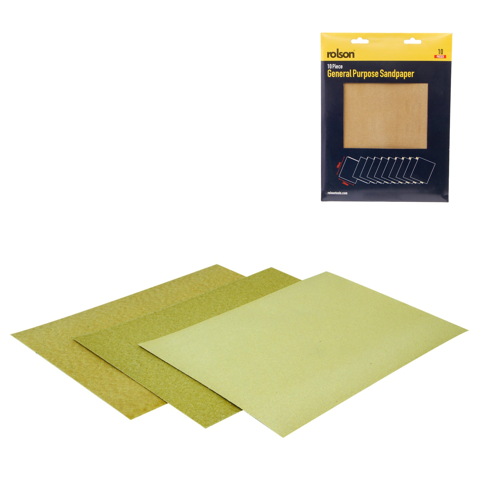 10 Piece 230 x 280mm Sandpaper Sheets