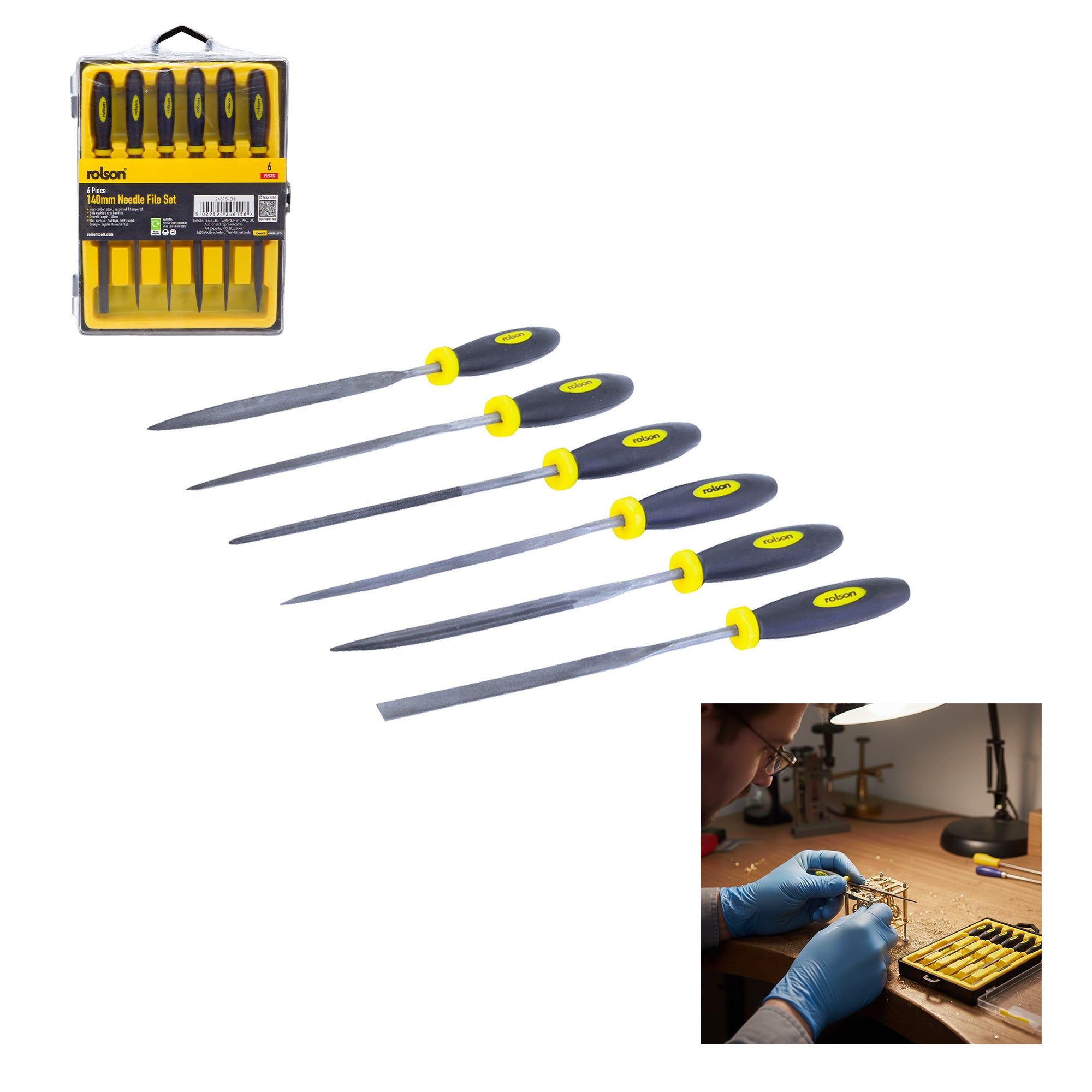 6 Piece 140mm Needle File Set