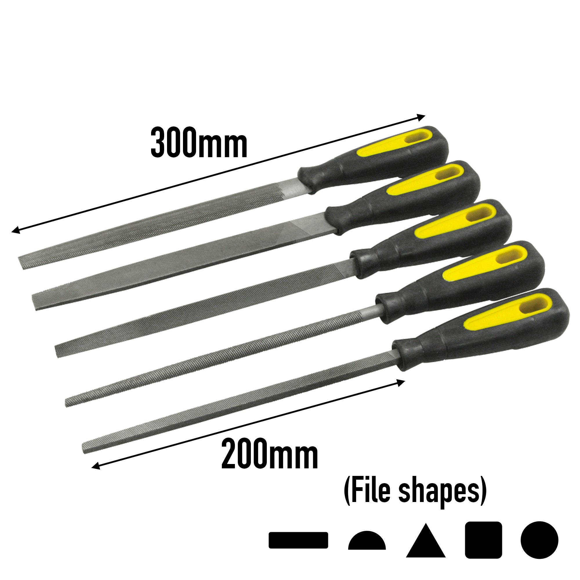 5 Piece 200mm Engineers File Set