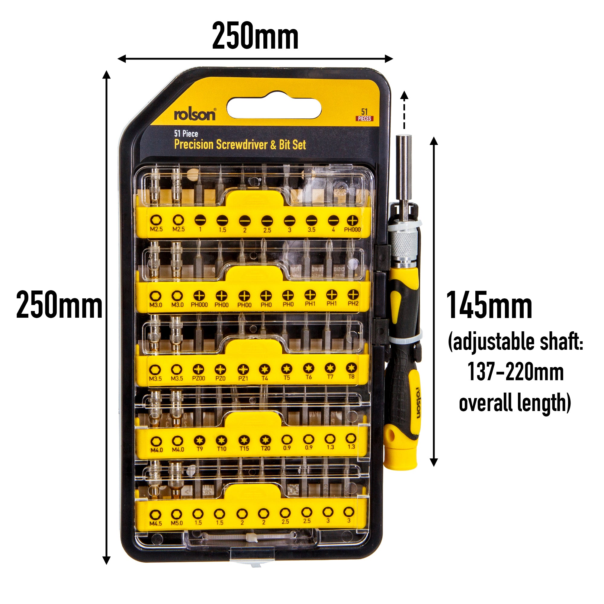 51 Piece Precision Screwdriver & Bit Set