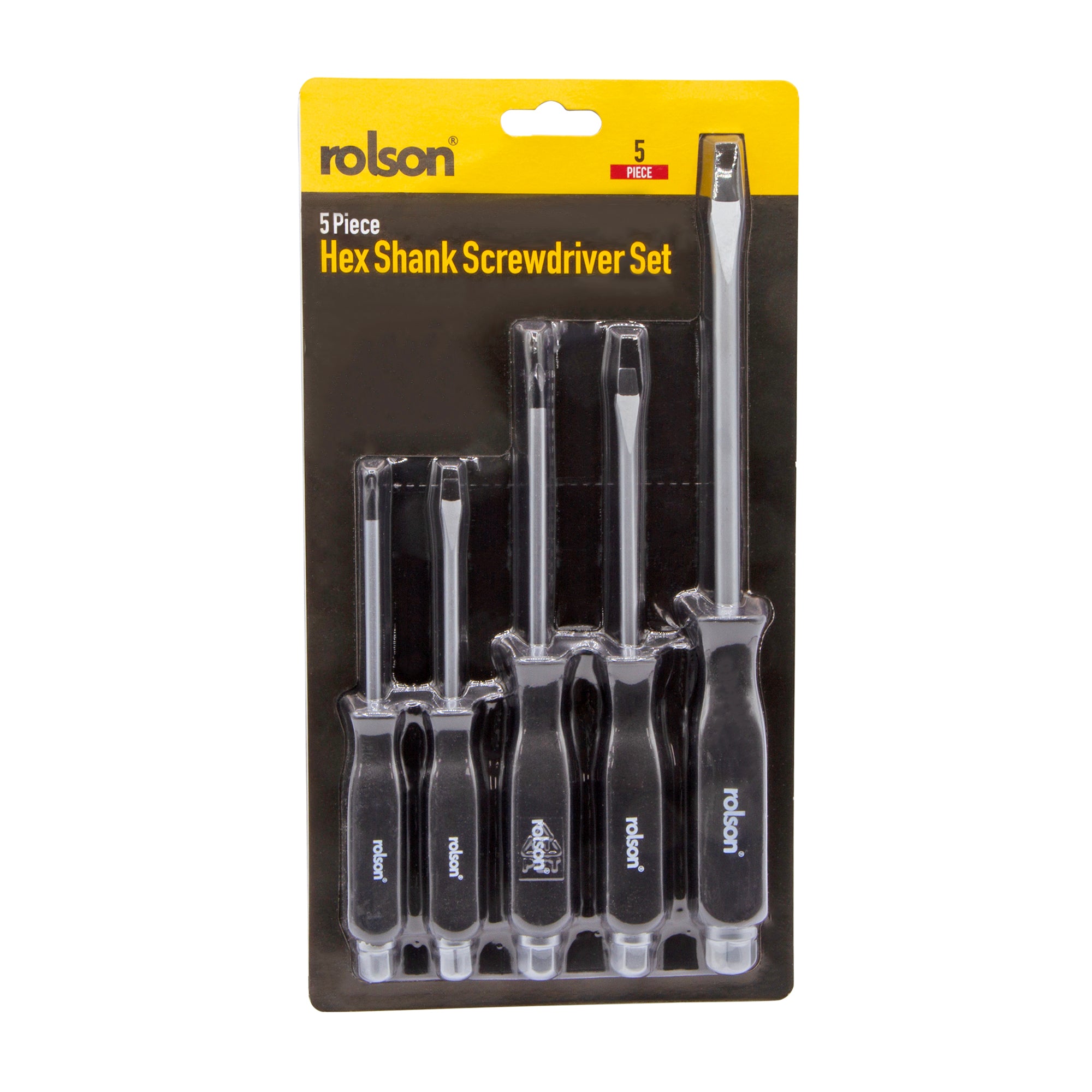 5 Piece Hex Shank Screwdriver Set