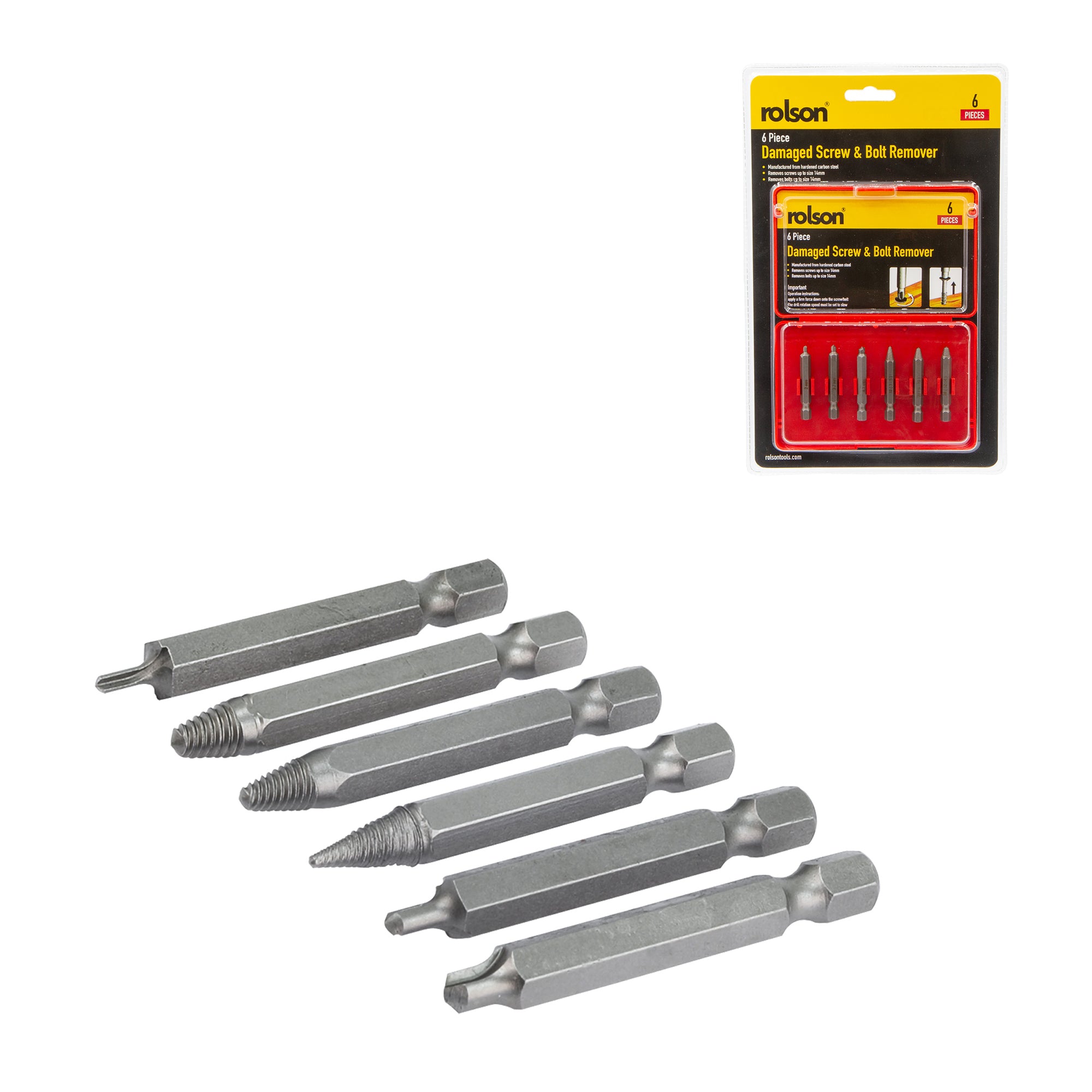 6 Piece Damaged Screw & Bolt Remover