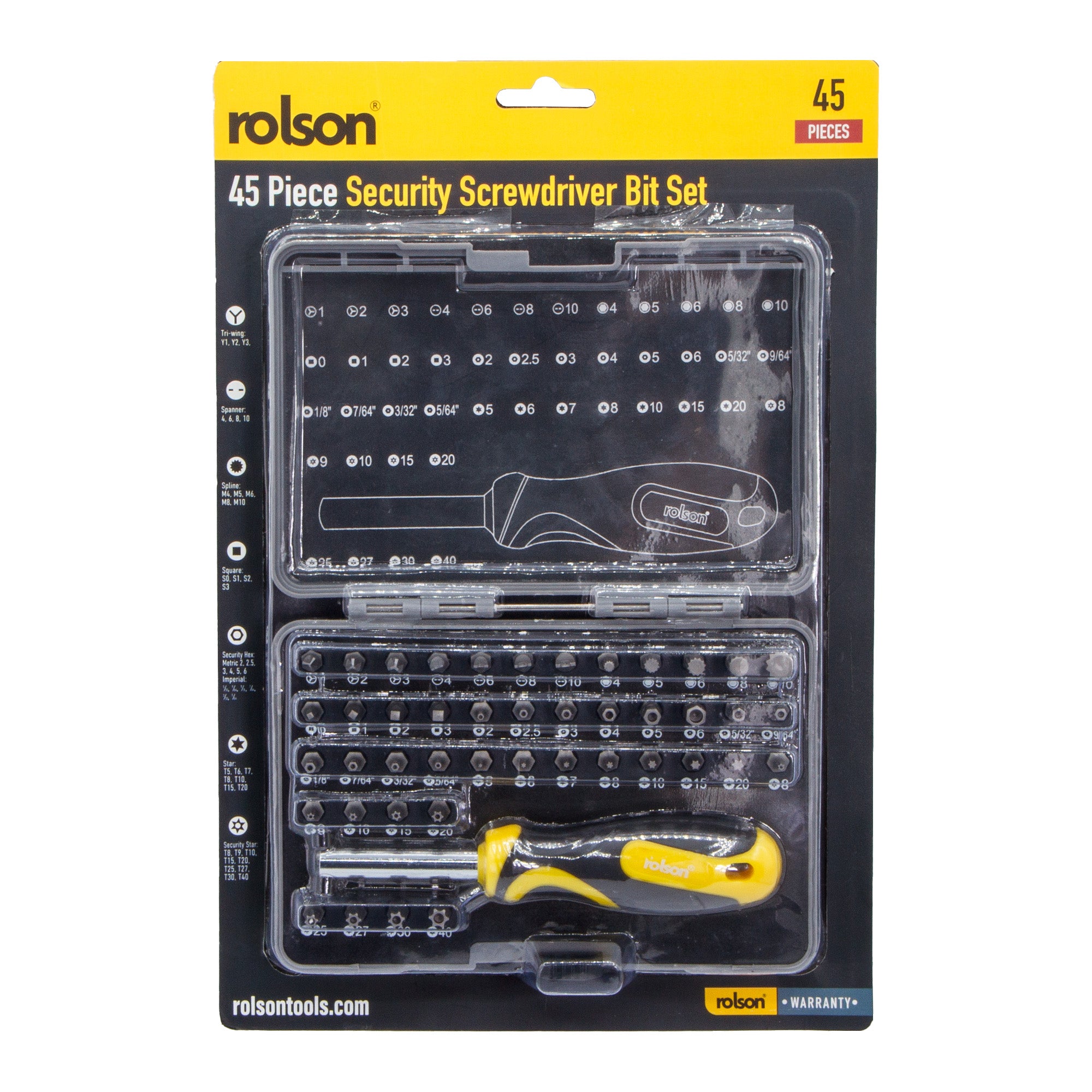45 Piece Driver & Security Bit Set