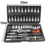 46 Piece ¼" Dr Metric CrV Socket & Bit Set