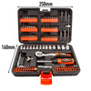 130 Piece ¼" Dr. Ratchet, Socket & Bit Set