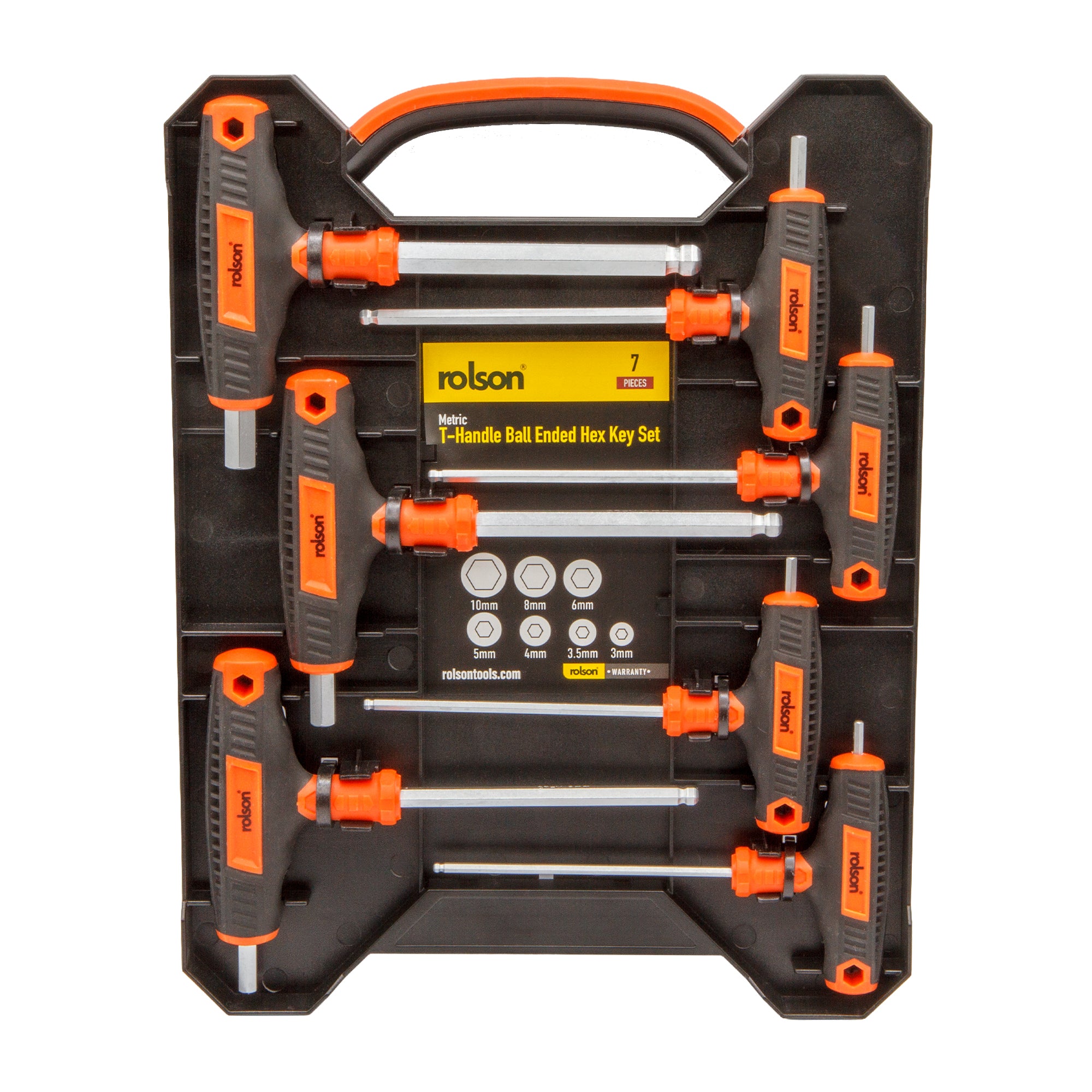 7 Piece Metric T-Handle Ball-Ended Hex Key Set