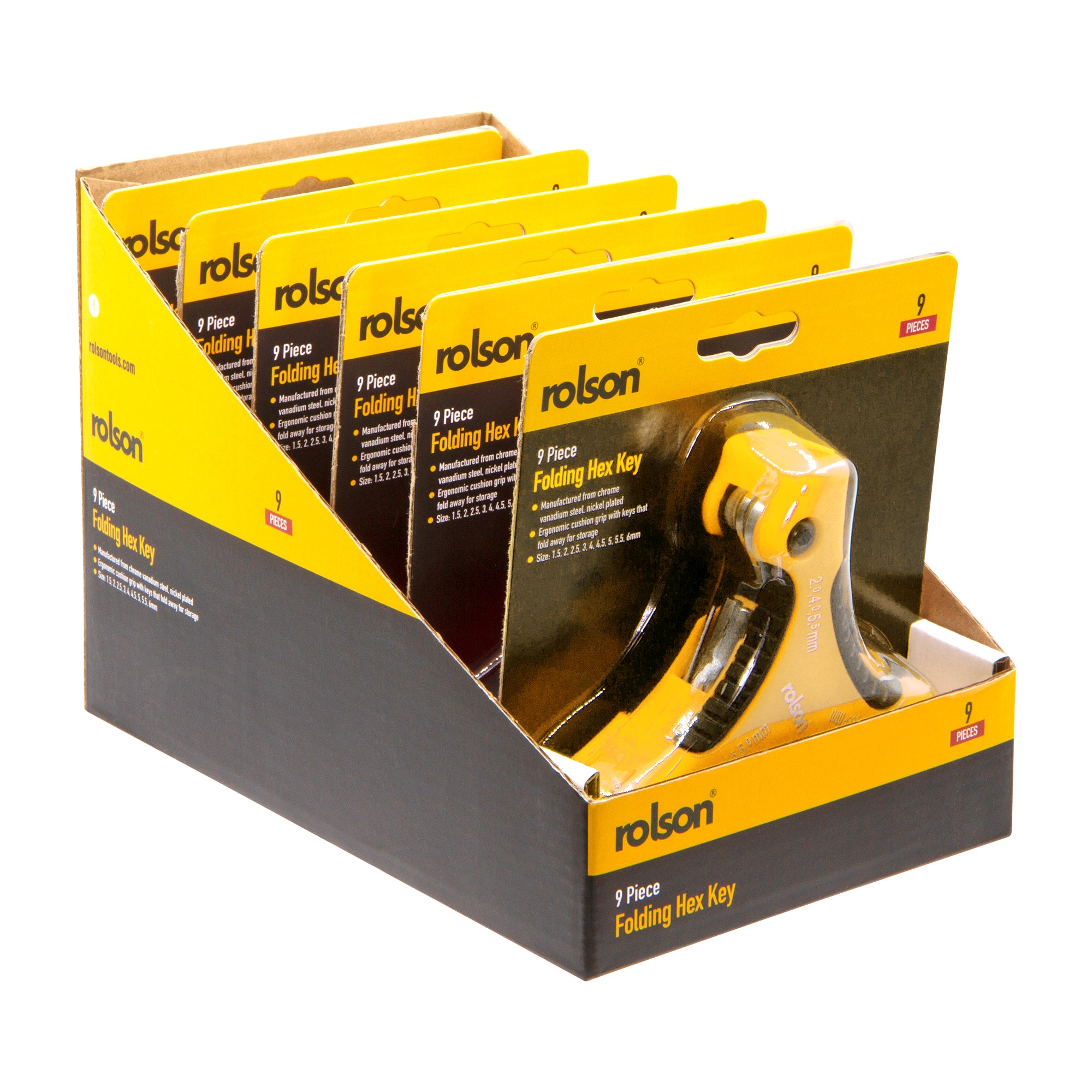 9 Piece Folding Triangle Hex Key Set