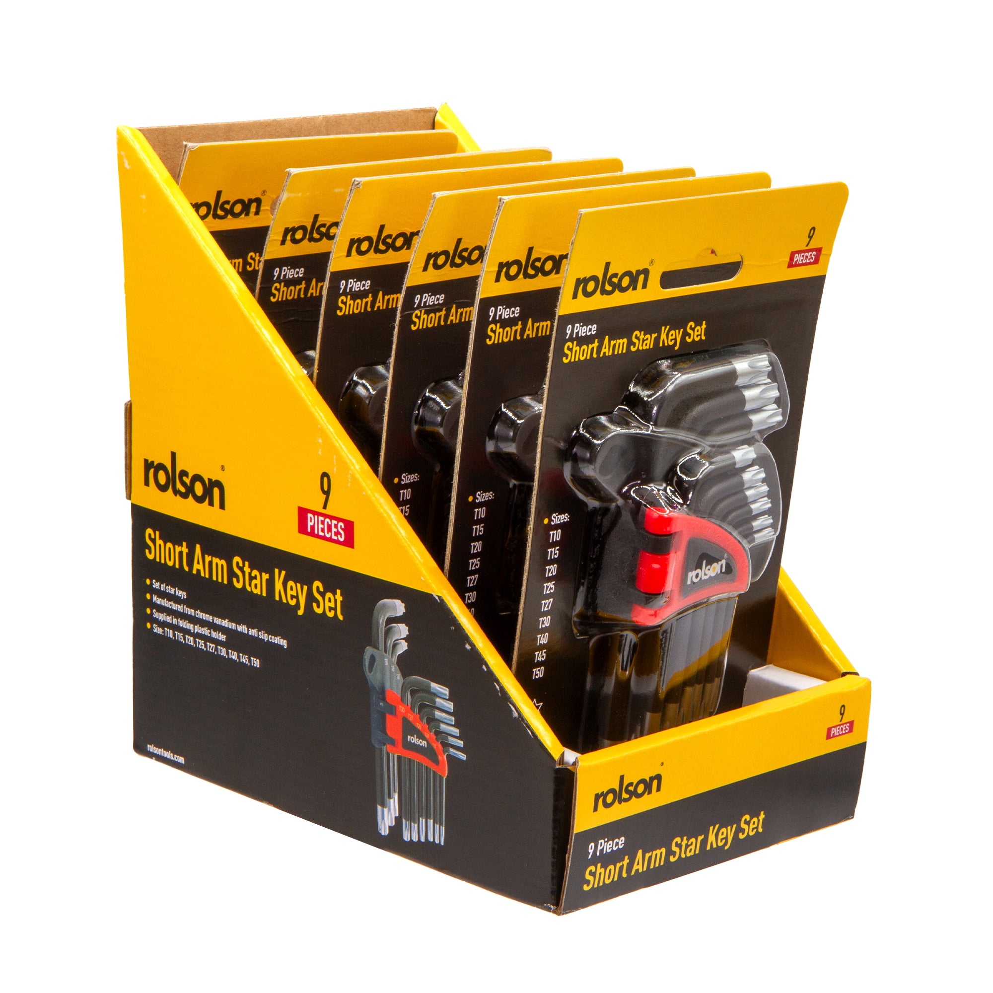 9 Piece Short Arm Star Key Set