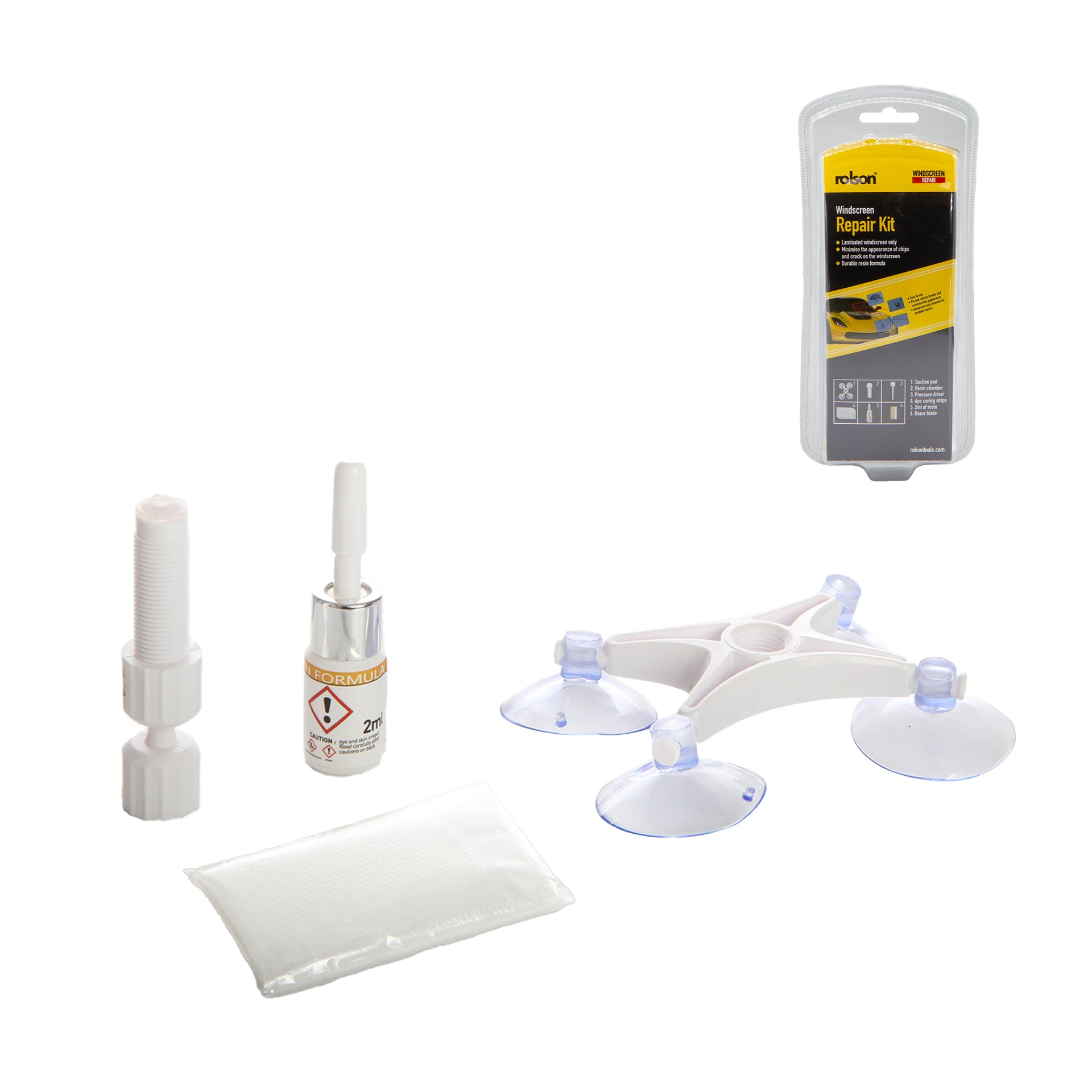 Laser 5198 Kit Riparazione Parabrezza: Fai Da Te Per Scheggiature E Cricche, Resina UV