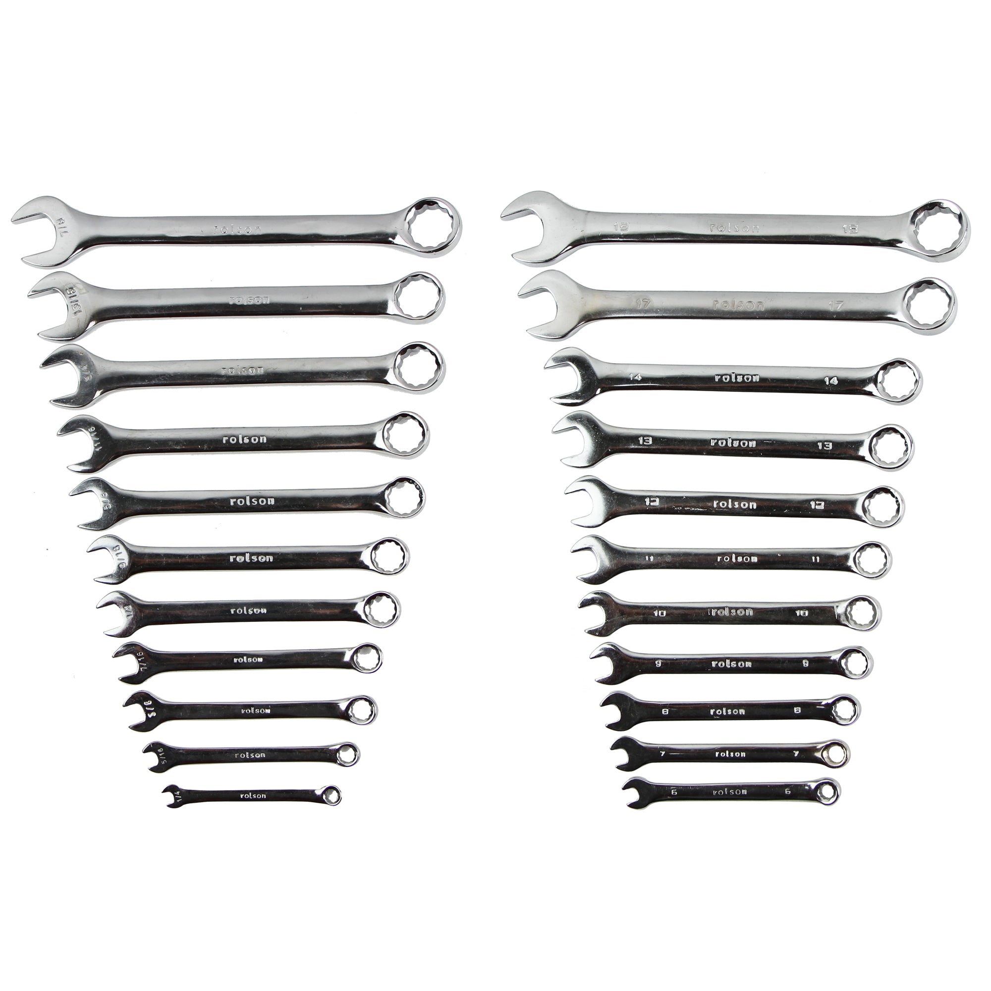 22 Piece Combination Spanner Set - MM&AF on Rack