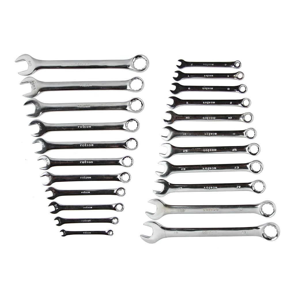 22 Piece Combination Spanner Set - MM&AF on Rack