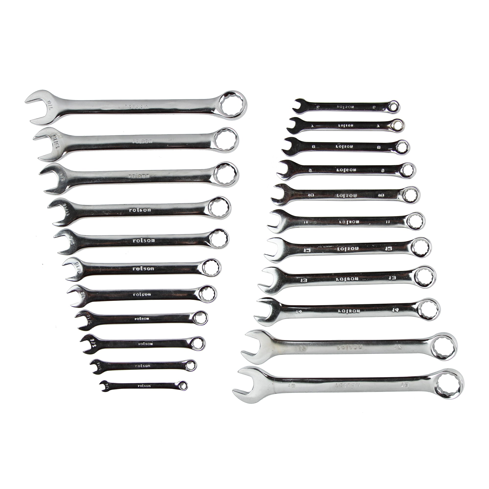 22 Piece Combination Spanner Set - MM&AF on Rack