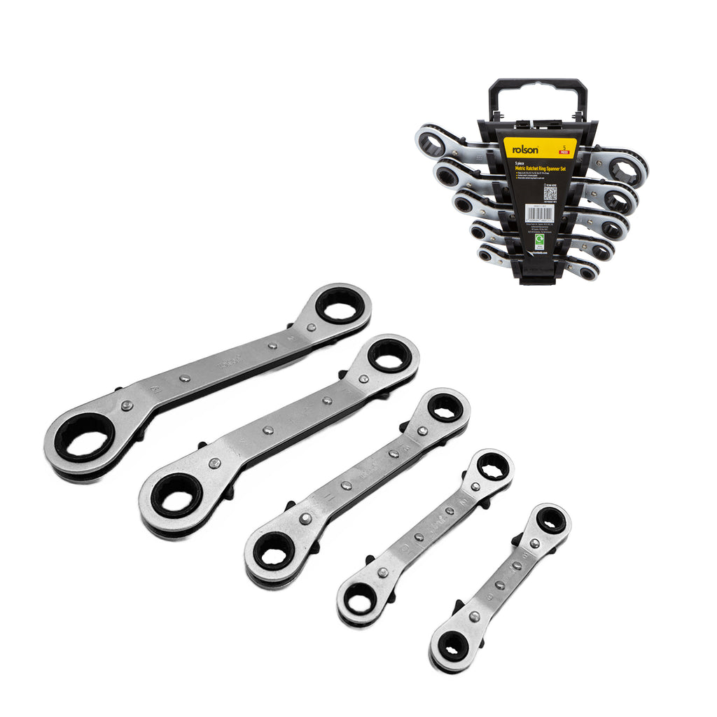 5 Piece Offset Ratchet Ring Spanner Set