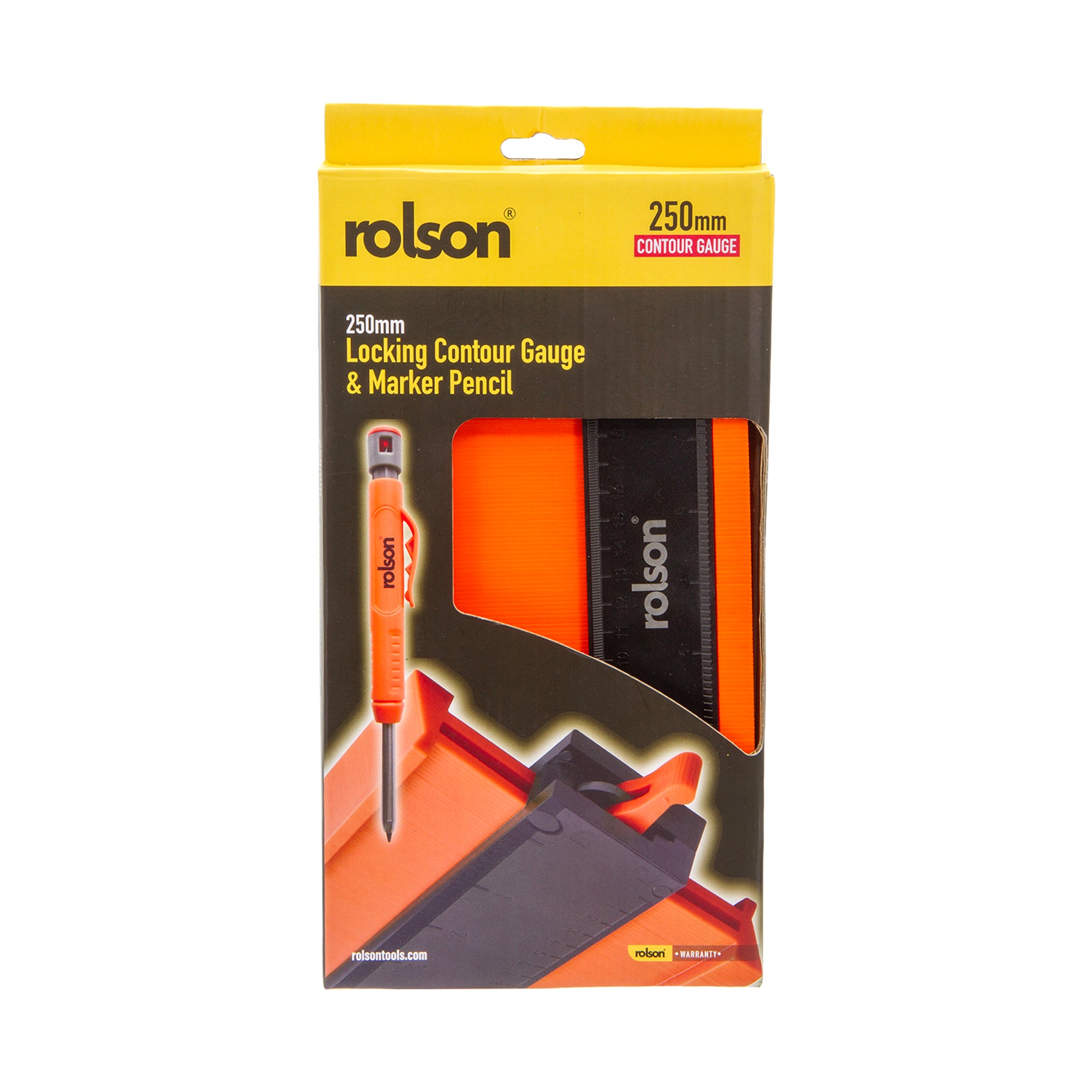 250mm Locking Contour Gauge & Deep Hole Marker Pencil