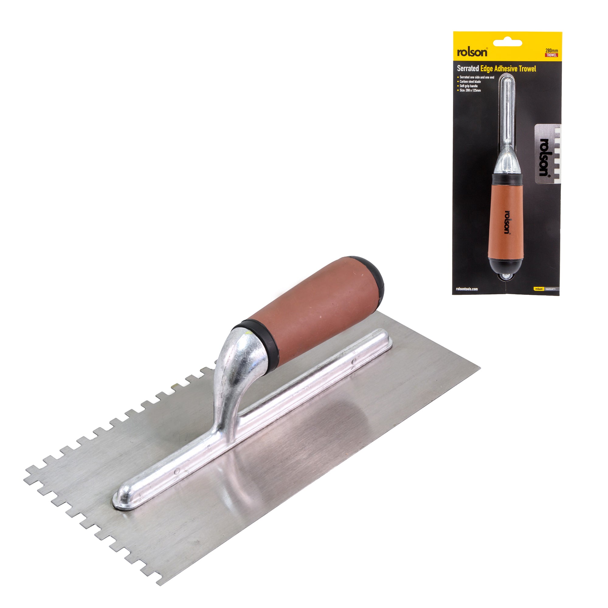 280 x 125mm Serrated Plastering Trowel