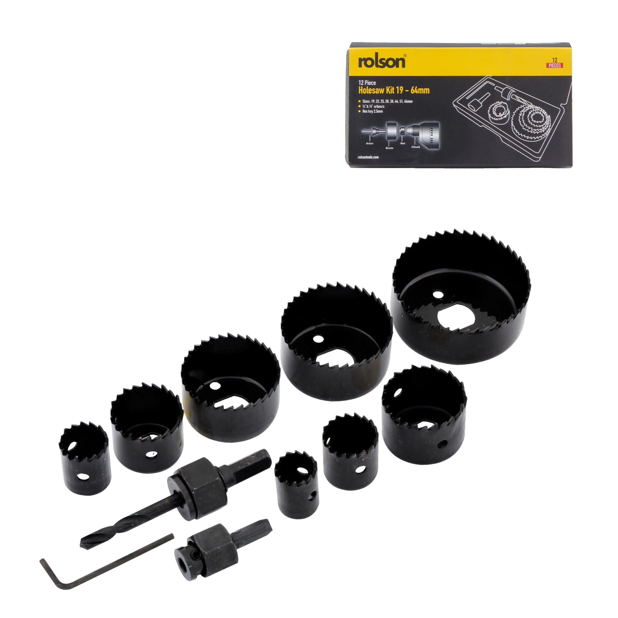 12 Piece Hole Saw Set
