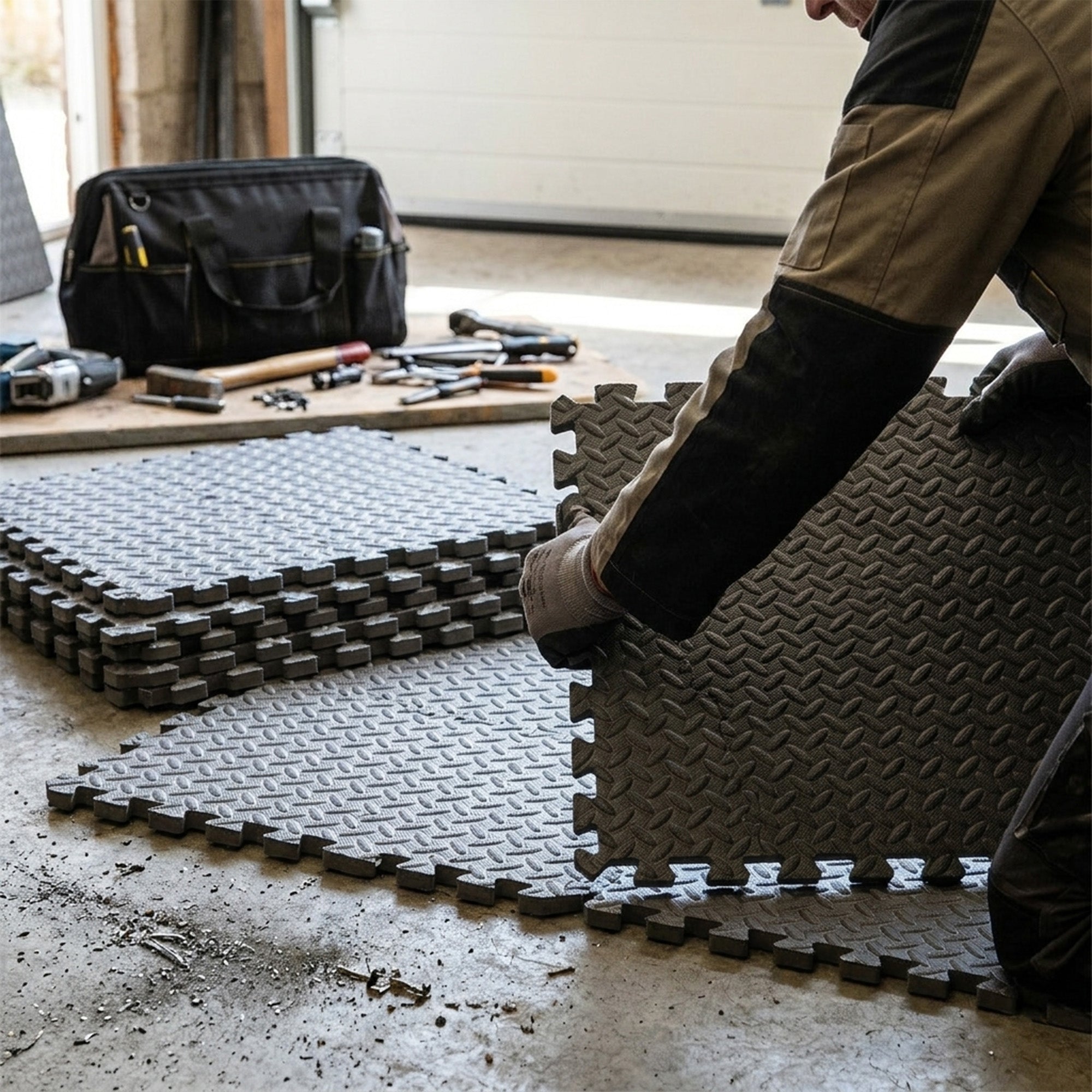 6 Piece Interlocking Floor Mats