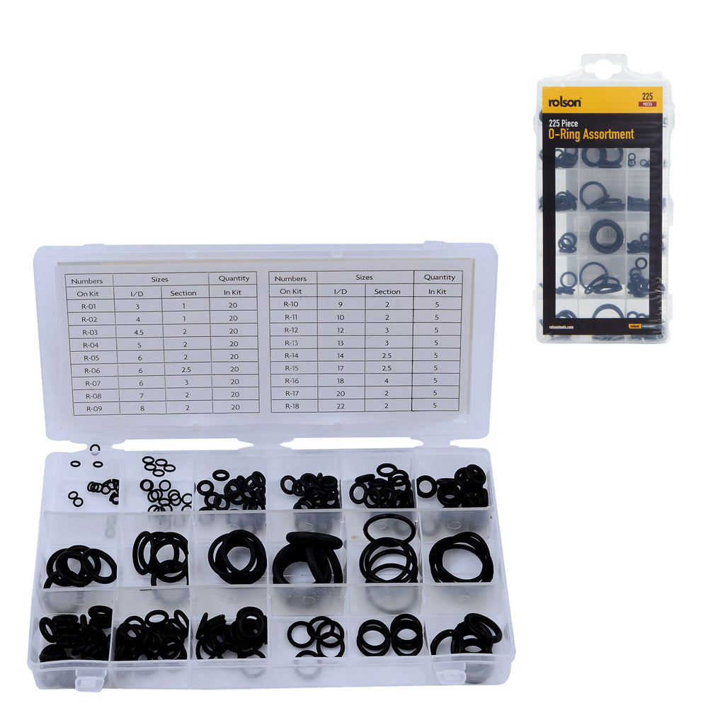 225 Piece O-Ring Assortment