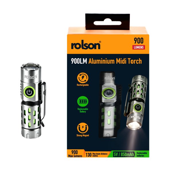 PRE-ORDER: 900LM Aluminium Midi Torch
