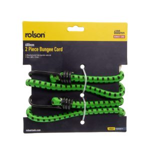 2 Piece 600mm Bungee Cord in packaging - (44224)