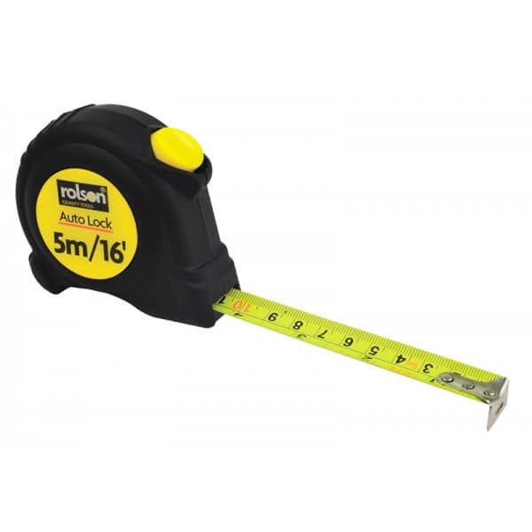 5m x 19mm Tape Measure - Rolson Tools