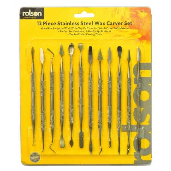 12 Piece Stainless Steel Wax Carving Tool Set PLUS Storage Pouch Ideal for  Sculpture Work With Clay Ceramics Wax and Other Soft Materials -  Israel
