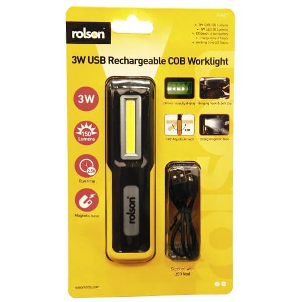 rolson rechargeable work light