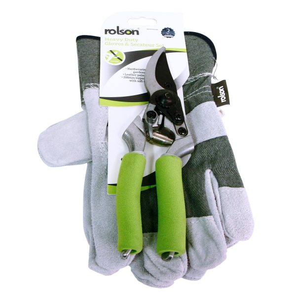 Heavy Duty Gloves & Secateurs in Packaging