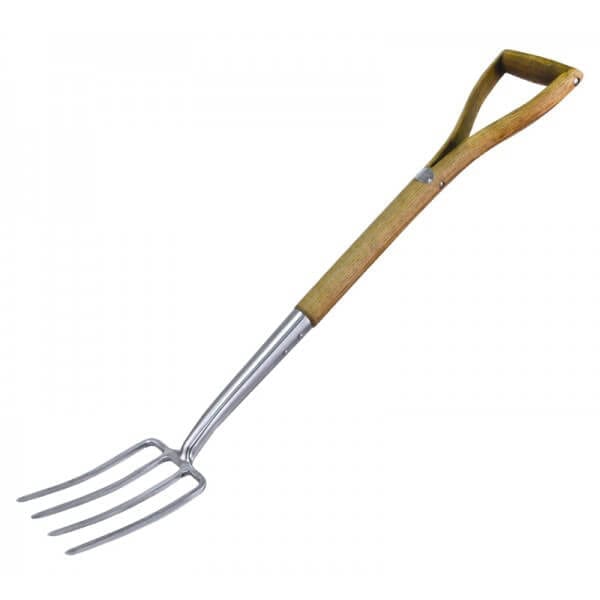 Stainless Steel Border Fork with Ash Handle - Rolson Tools