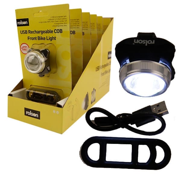 usb rechargeable front bike light
